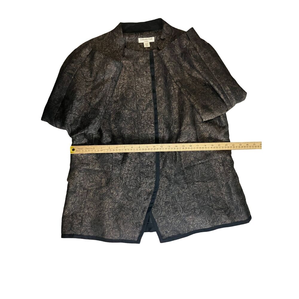 Coldwater Creek Metallic Paisley Jacket Shaped W18 - Picture 5 of 7
